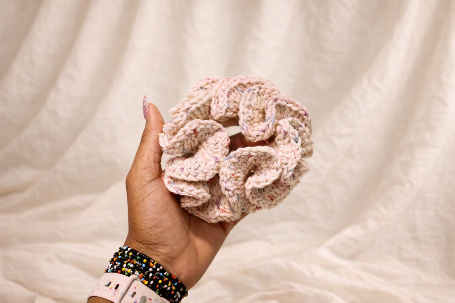 Cotton Ruffle Scrunchie