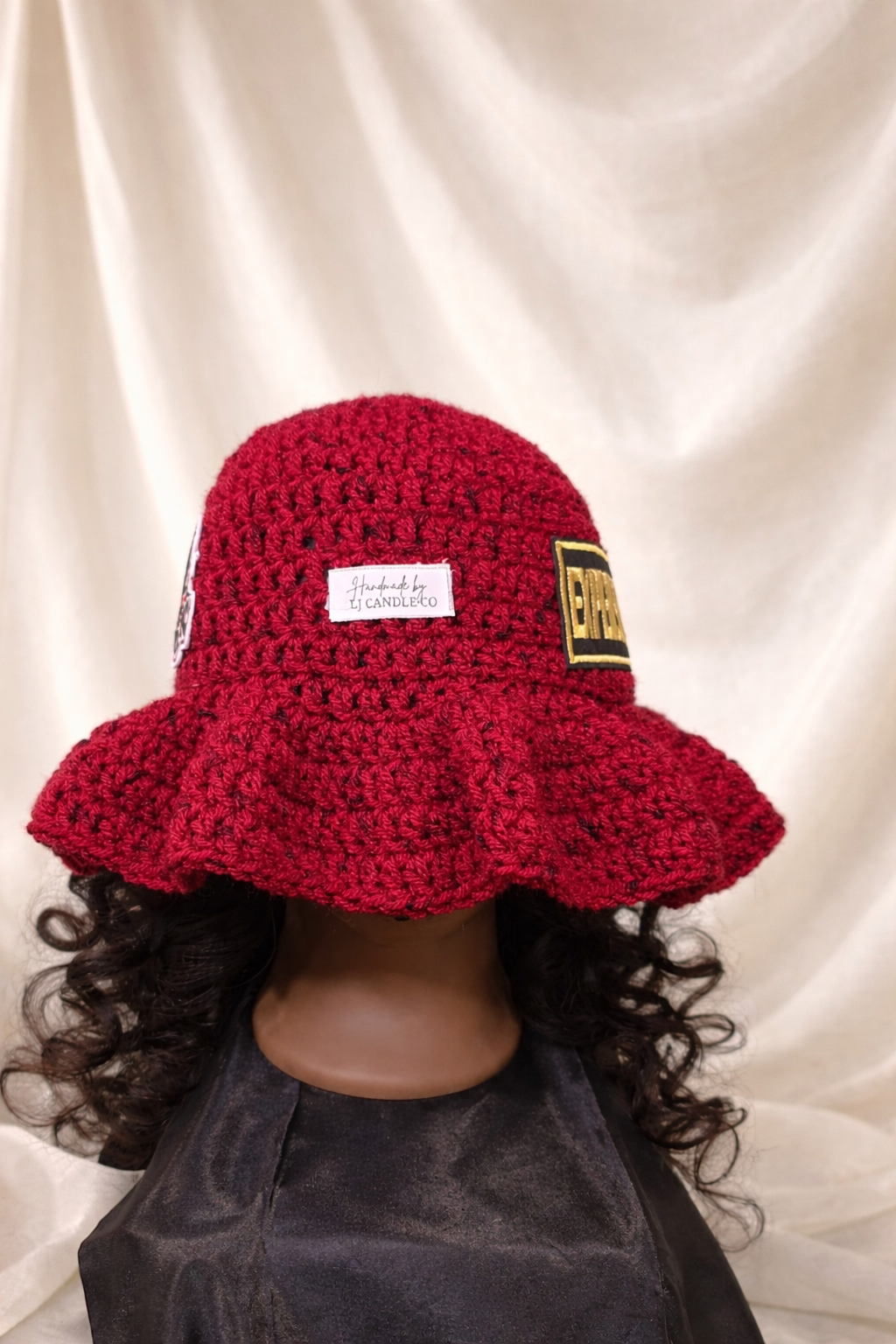 Patched Wavy Bucket Hat