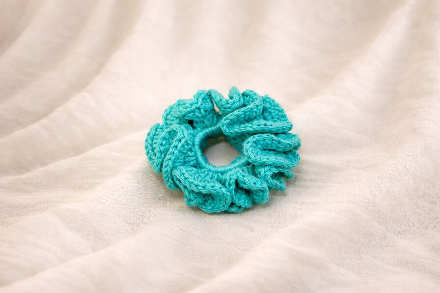 Cotton Ruffle Scrunchie