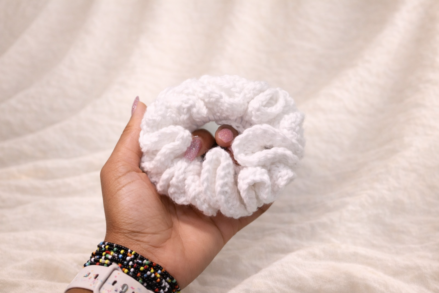 Cotton Ruffle Scrunchie